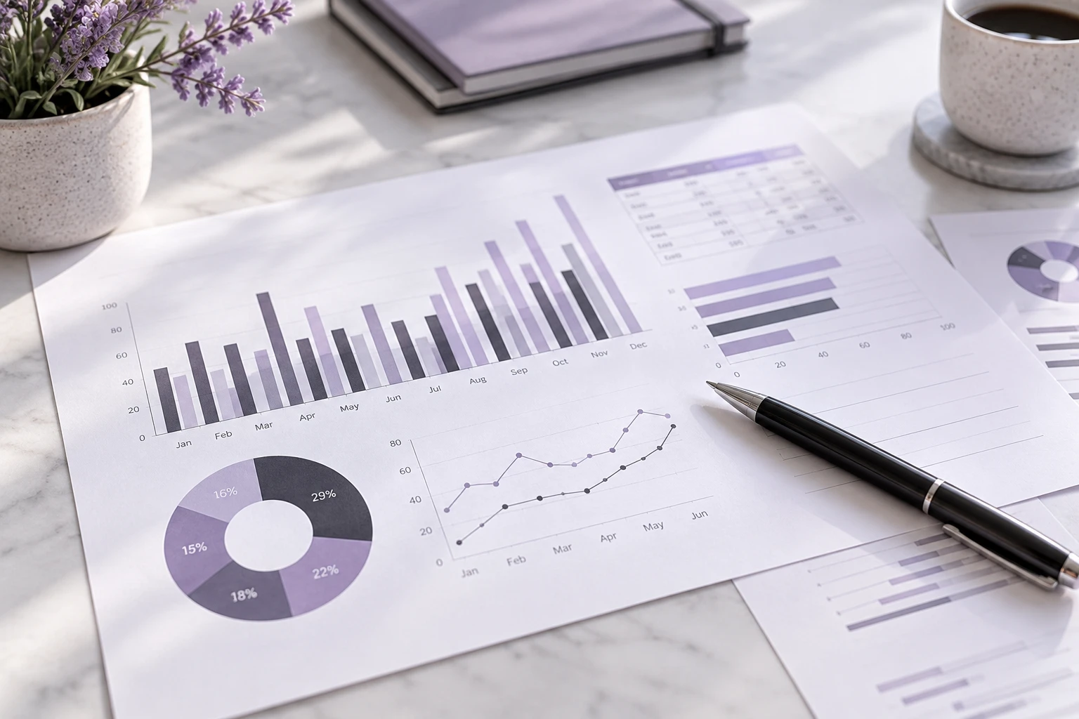Revisión de gráficos y datos de mercado